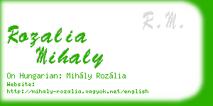 rozalia mihaly business card